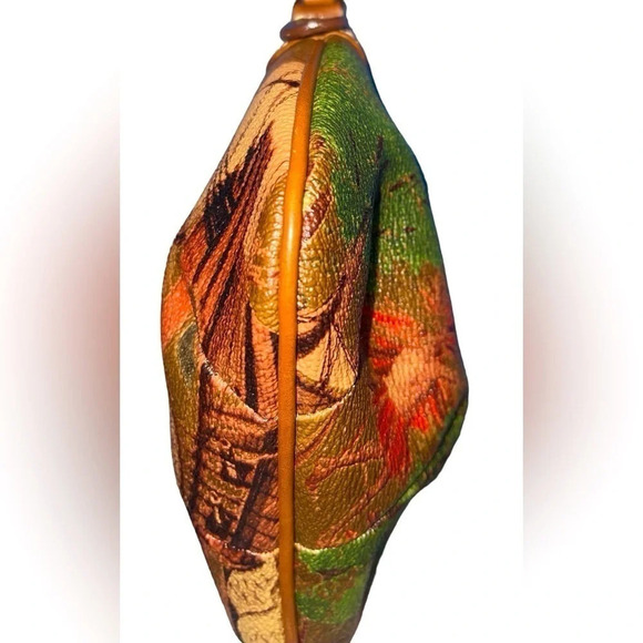 VAMPIRO Florence Italy Large Leather Nautical Ship Back Pack  Italian Hand-Painted Vampiro Florence Hispania Italian Crossbody